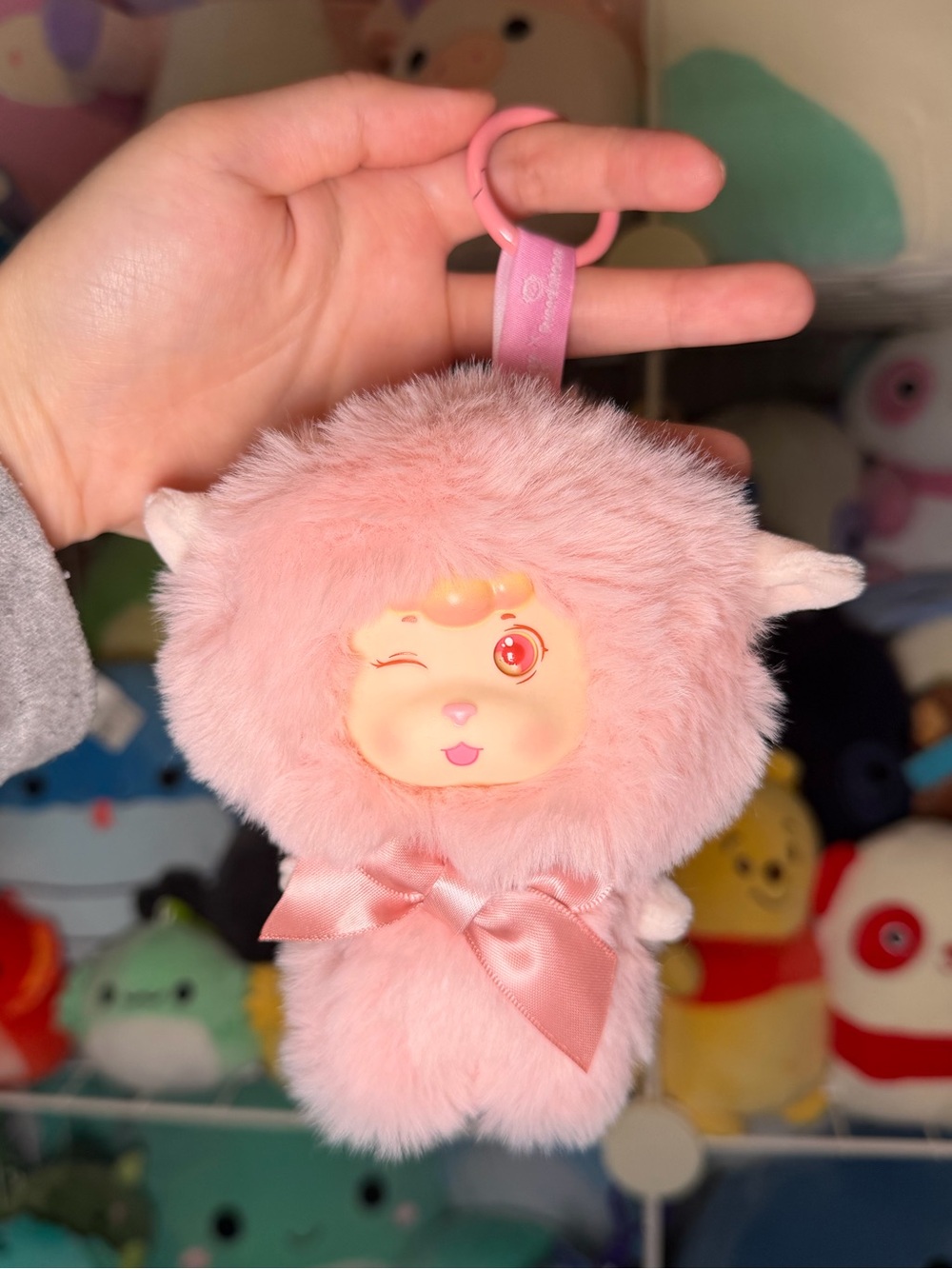Friendsheep Bestie Lamb Dream Town ‘Pink’ 5” Coin Purse Bag Clip